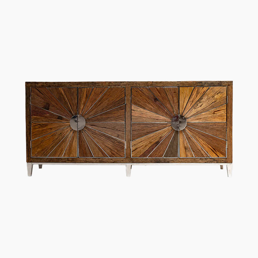 Mode Rustic Reclaimed Wood Four Door Sideboard