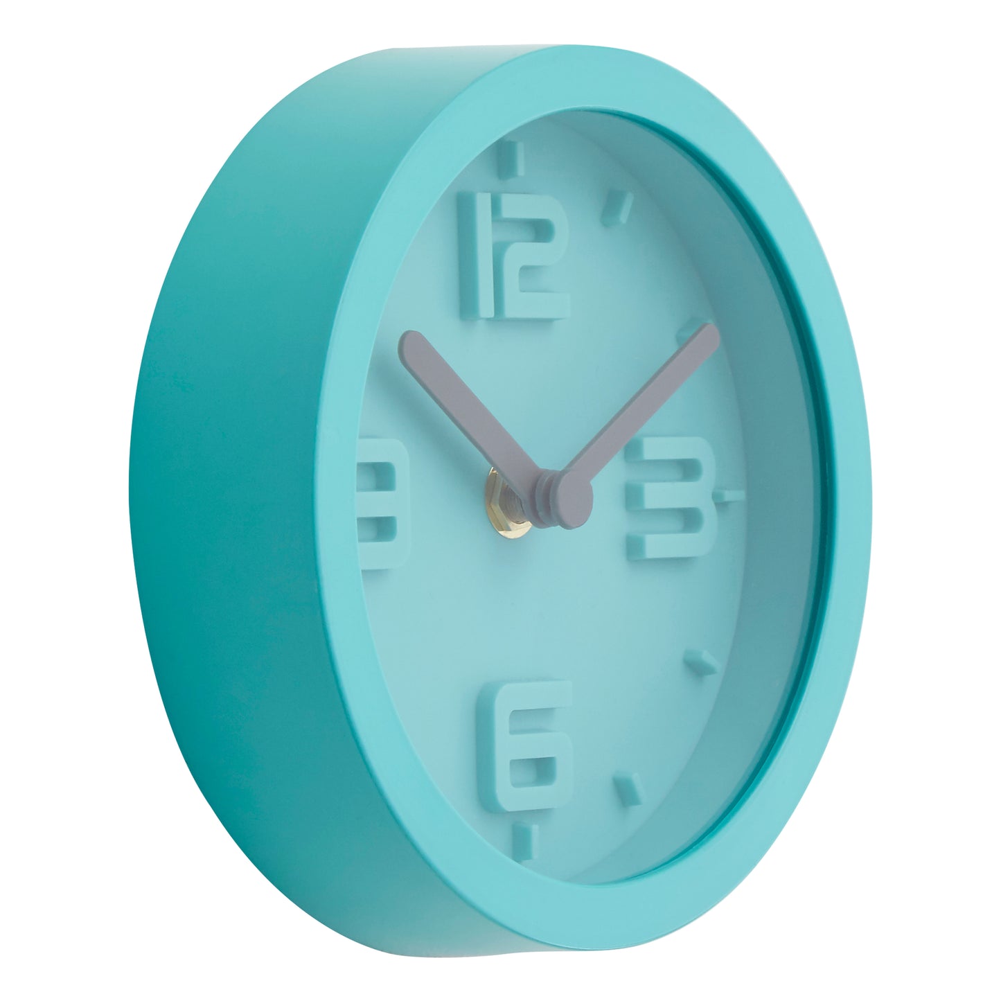 Elko Cyan Finish Embossed Wall Clock