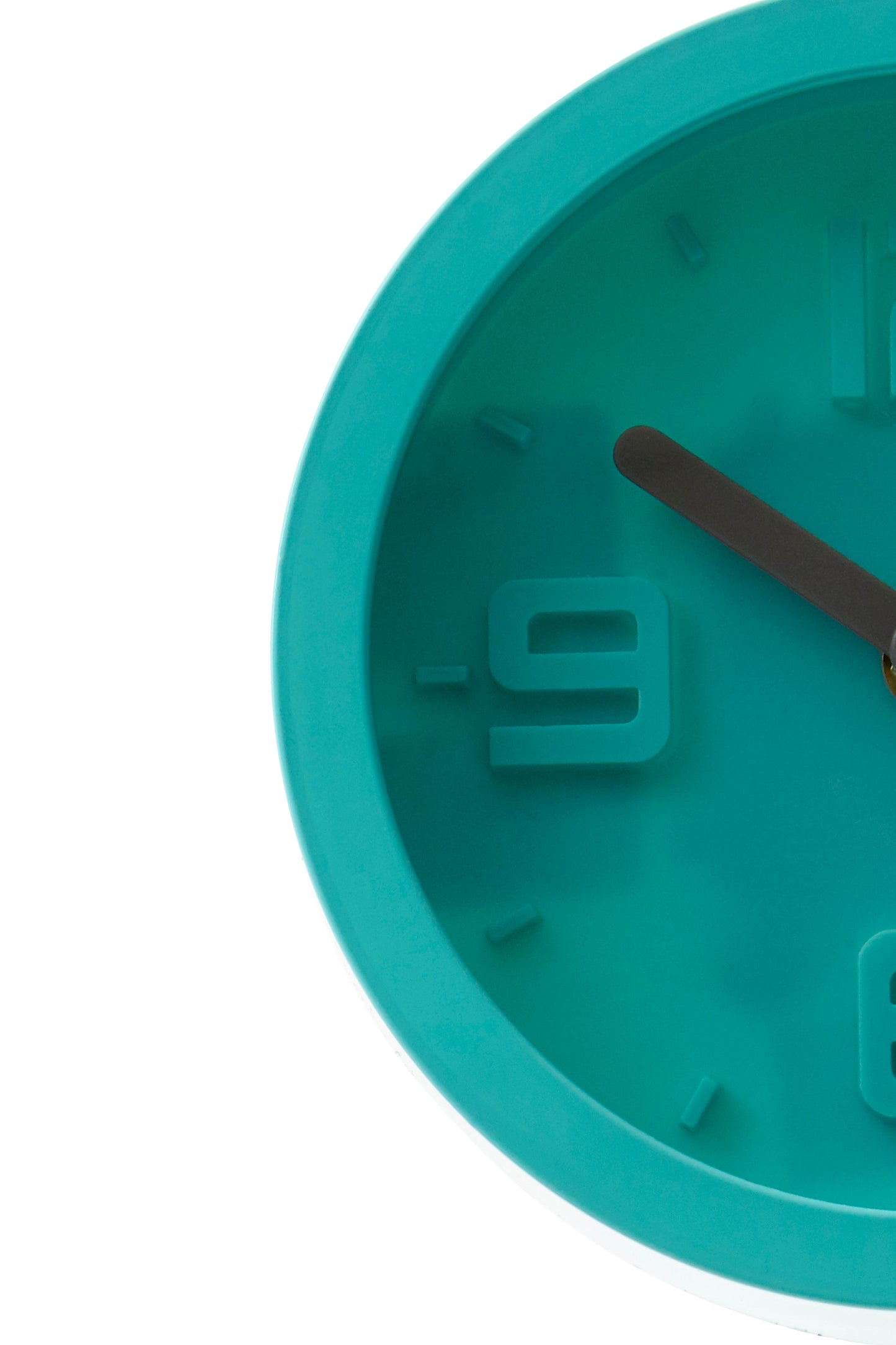 Elko Cyan Finish Embossed Wall Clock