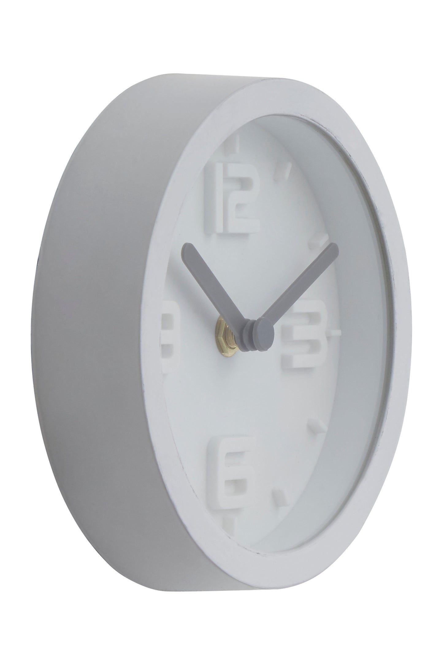 Elko White Finish Embossed Wall Clock