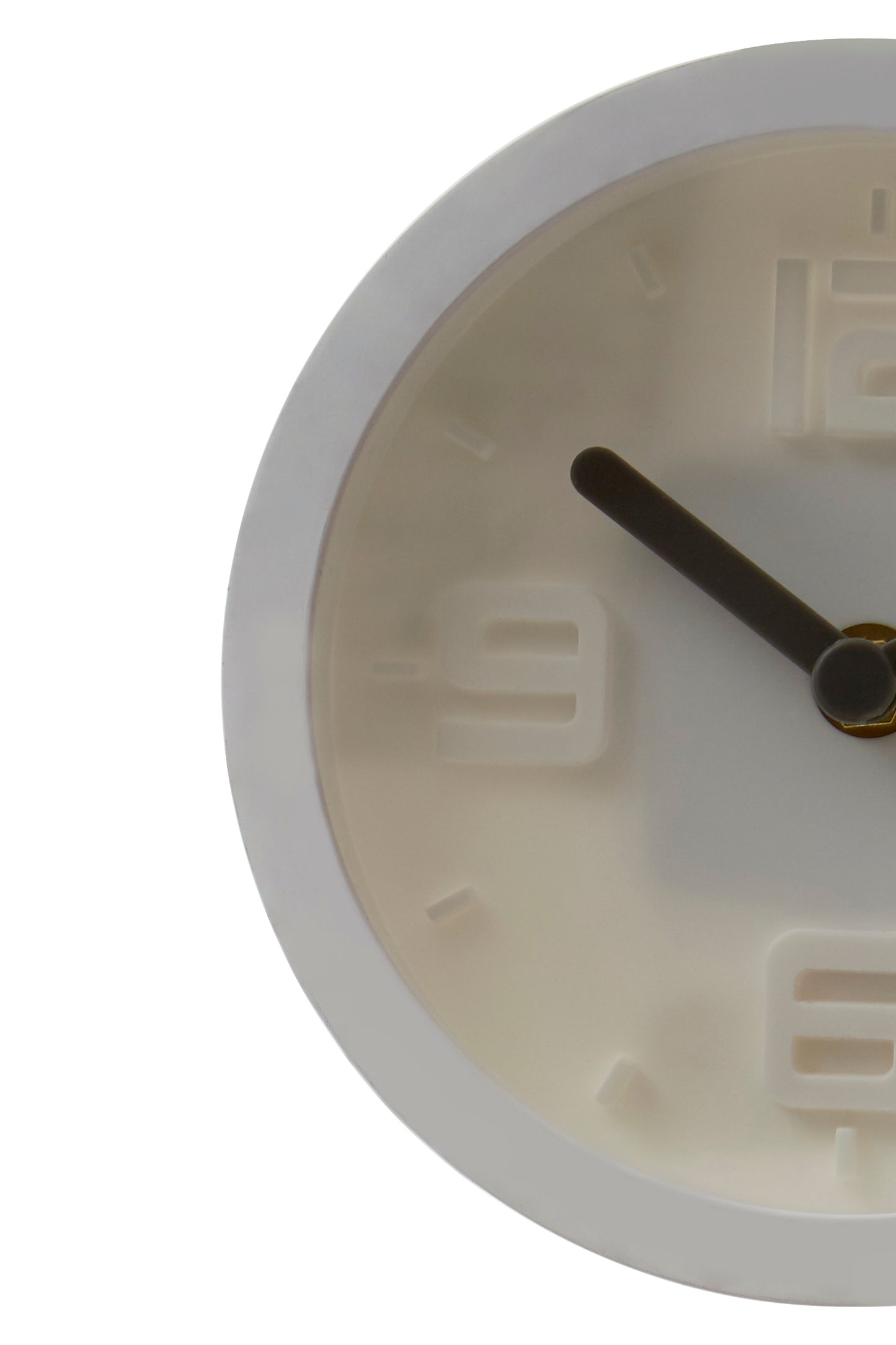 Elko White Finish Embossed Wall Clock