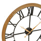 Vitus Black Metal Wall Clock with Gold Finish Hands