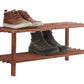 Parker Dark Cedar Wood 2 Tier Shoe Rack