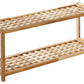 Parker Walnut Wood Bathe Two Tier Shoe Rack