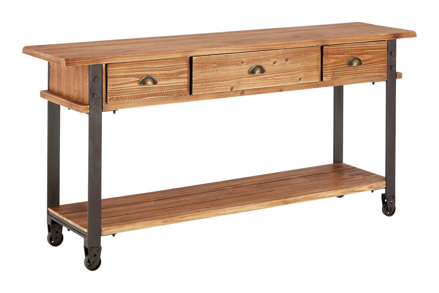 New Foundry 3 Drawer Console Table