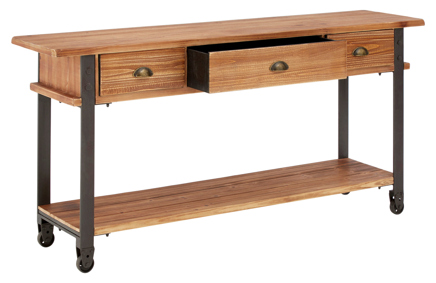 New Foundry 3 Drawer Console Table