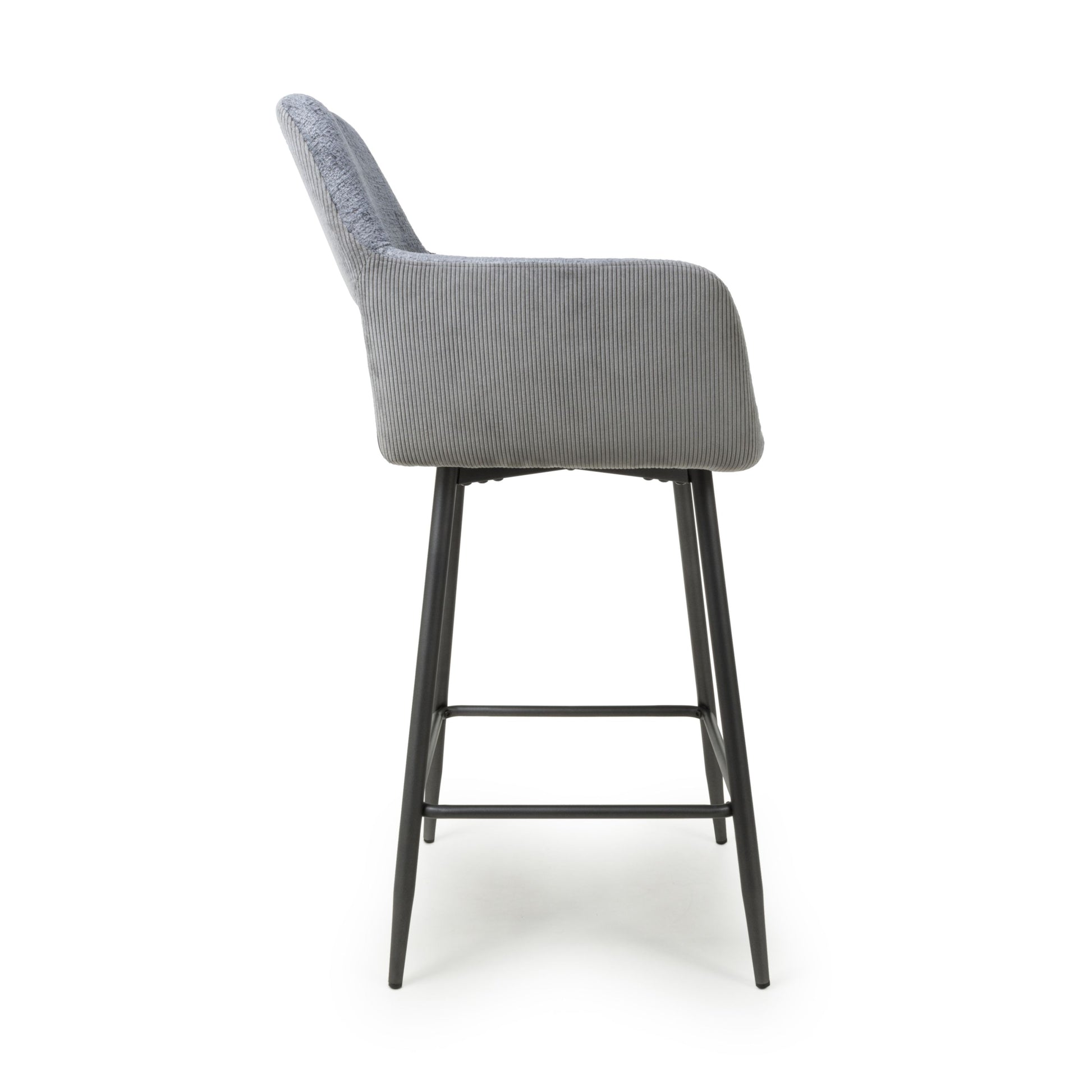 Sorento Chenille Corduroy Blue/Grey Bar Chair