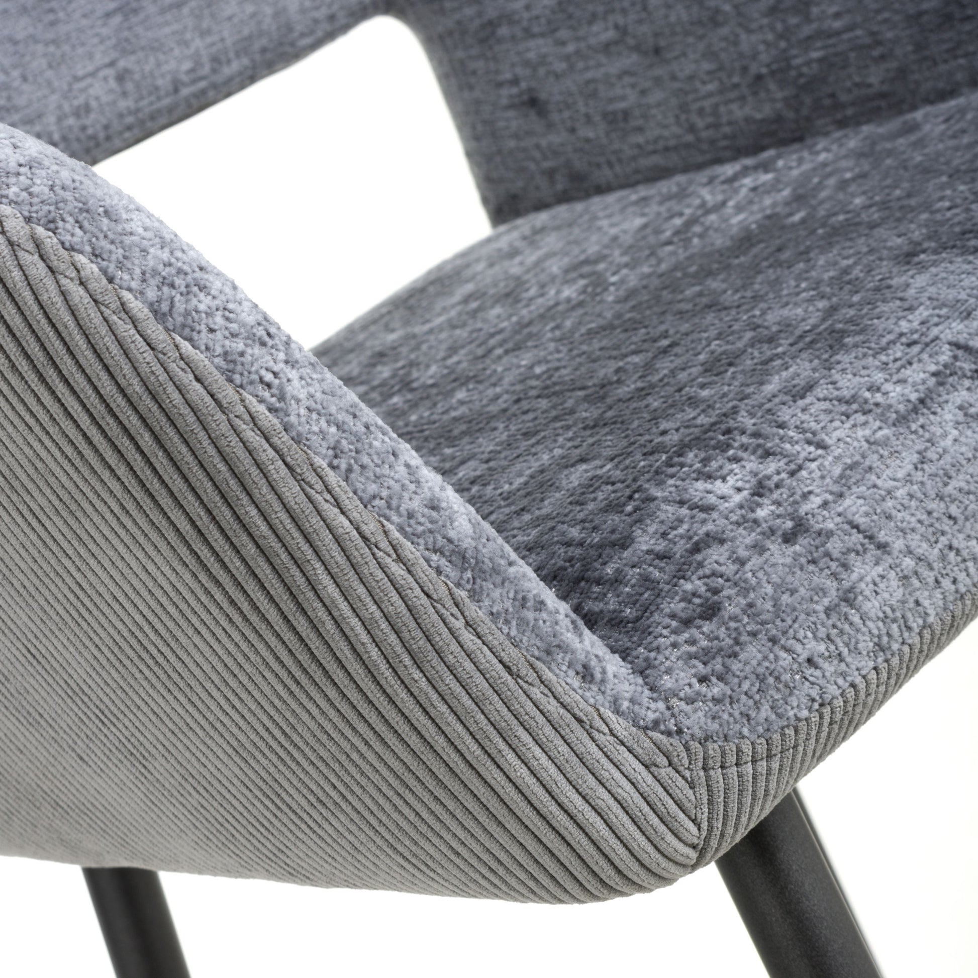 Sorento Chenille Corduroy Blue/Grey Bar Chair