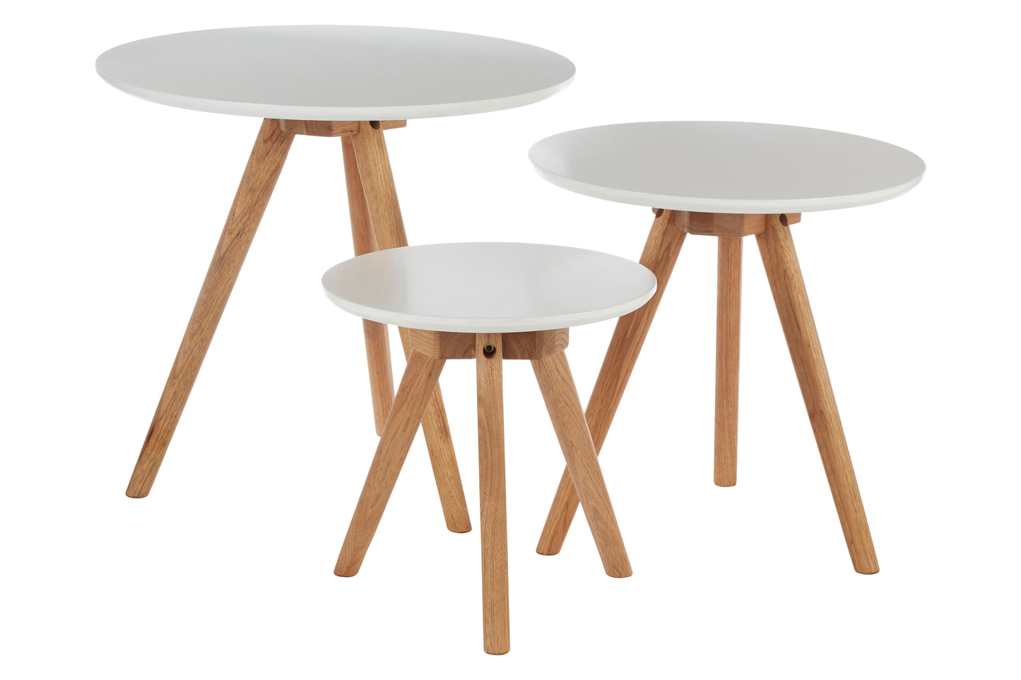 Nostra Set Of 3 Side Tables With Tapered Legs