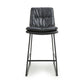 Argyle Leather Effect Dark Grey Bar Chair