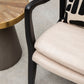 Stockholm Beige Chair With Black Wooden Frame