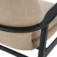 Stockholm Beige Chair With Black Wooden Frame