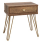 Flori 1 Drawer Draw Side Table with Hairpin Legs