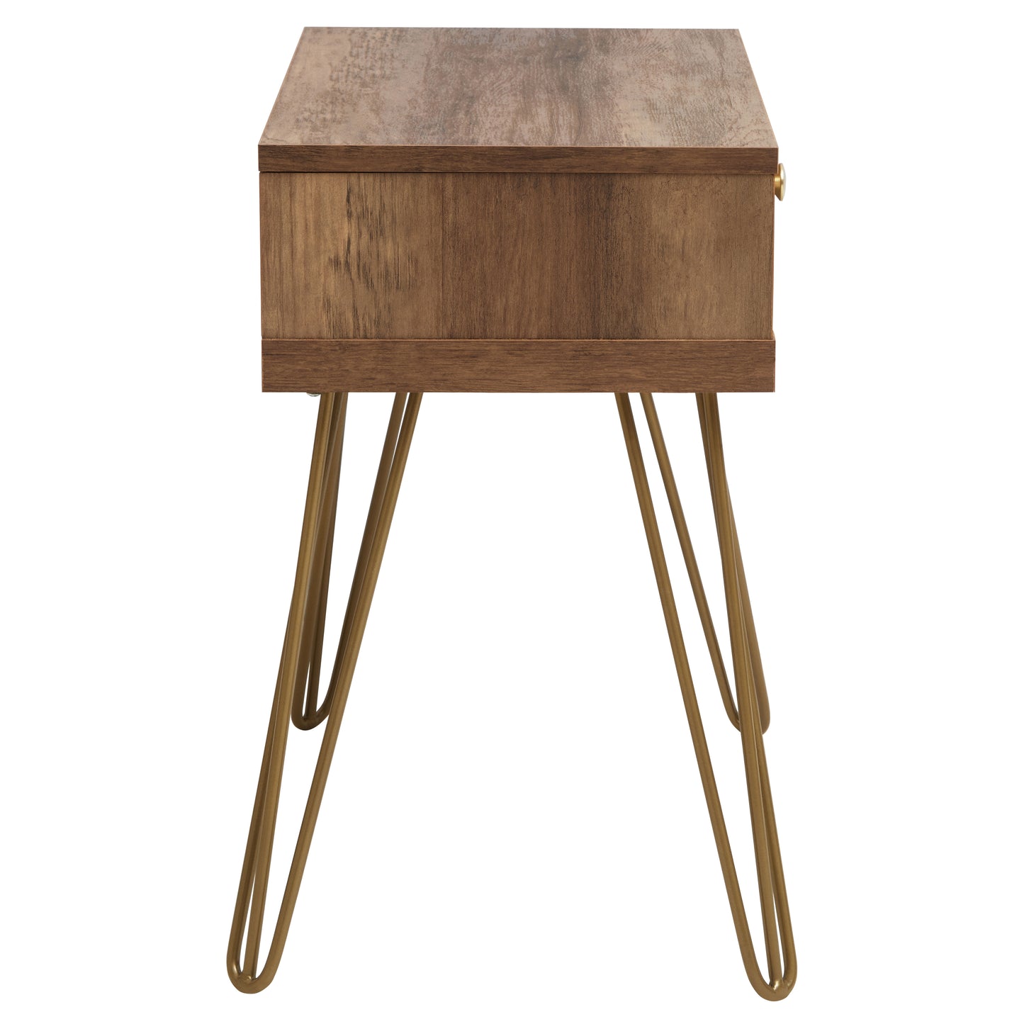 Flori 1 Drawer Draw Side Table with Hairpin Legs