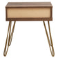 Flori 1 Drawer Draw Side Table with Hairpin Legs