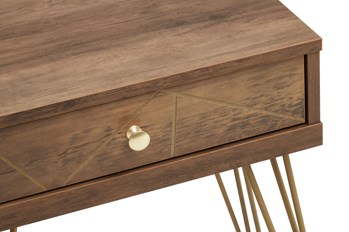 Flori 1 Drawer Draw Side Table with Hairpin Legs