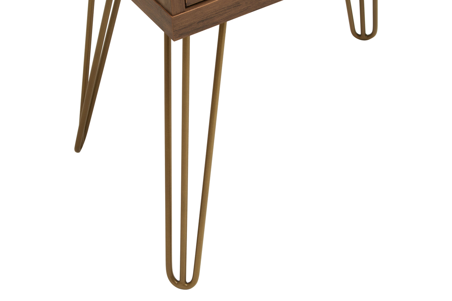 Flori 1 Drawer Draw Side Table with Hairpin Legs