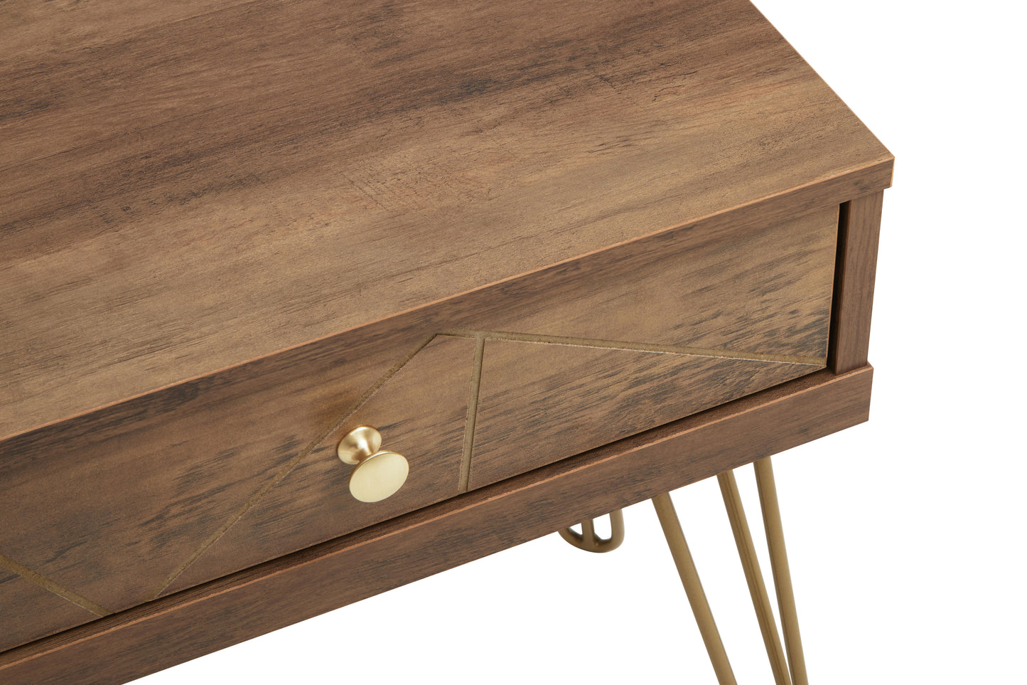 Flori 1 Drawer Draw Side Table with Hairpin Legs