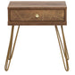 Flori 1 Drawer Draw Side Table with Hairpin Legs