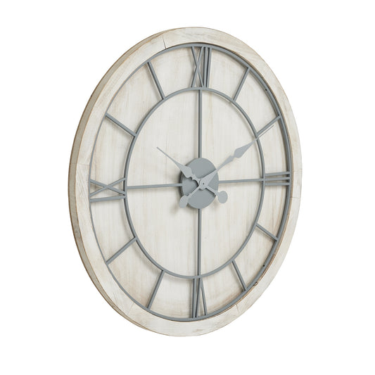 Williston White Large Wall Clock