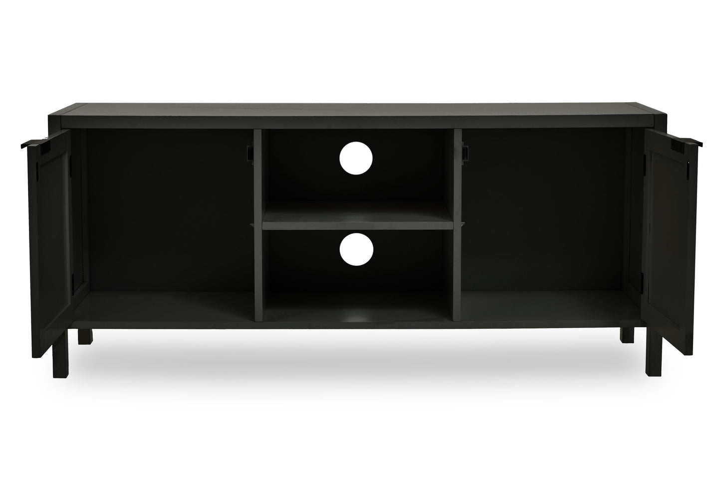 Sherman Black Wood Media Unit