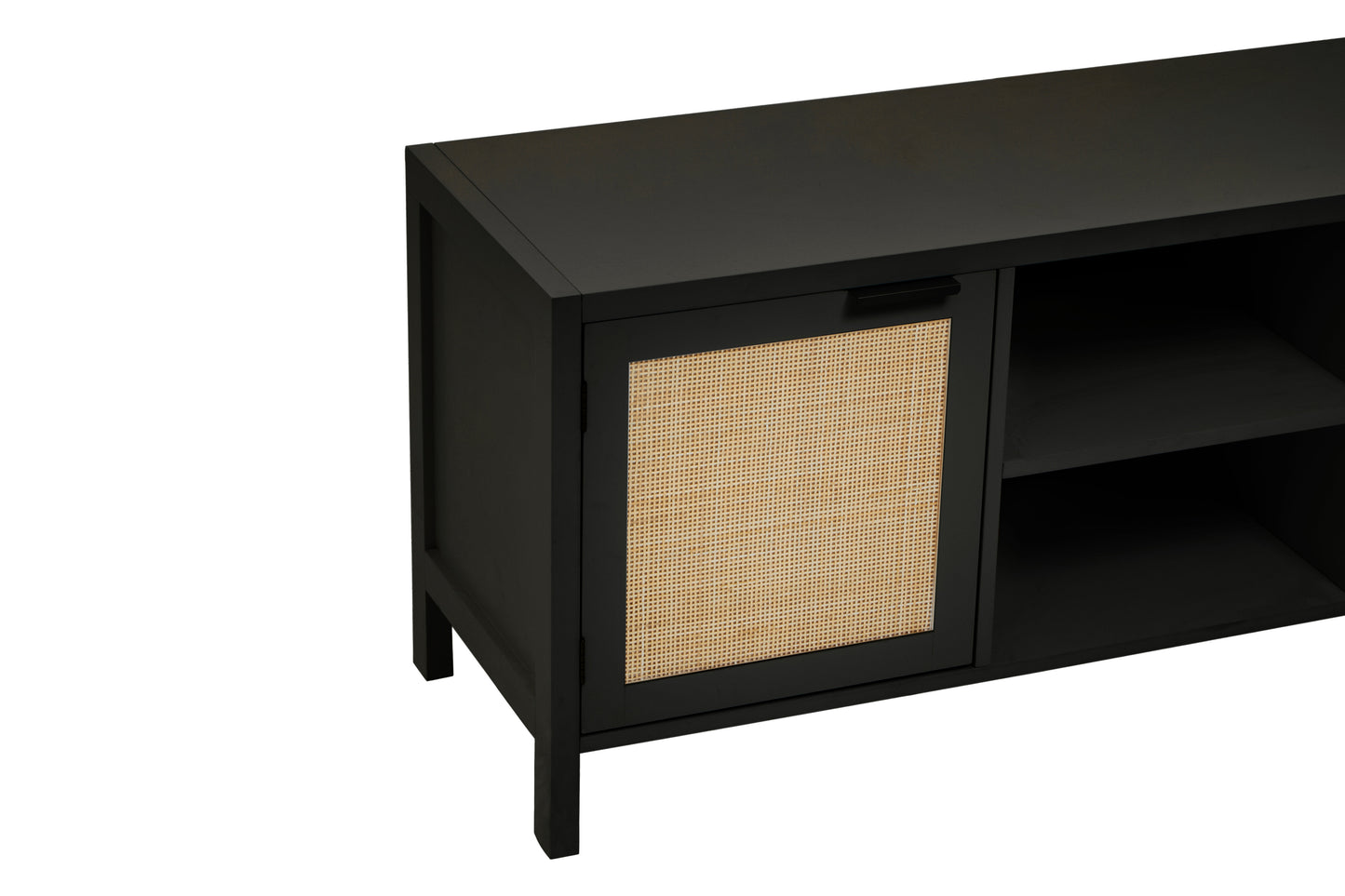 Sherman Black Wood Media Unit