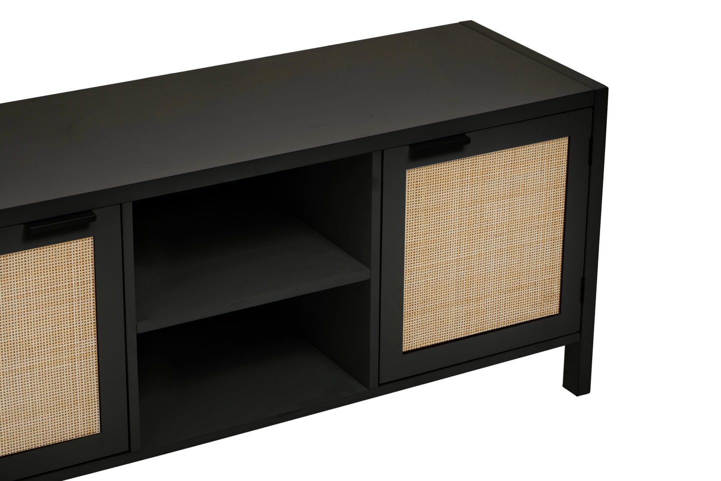 Sherman Black Wood Media Unit