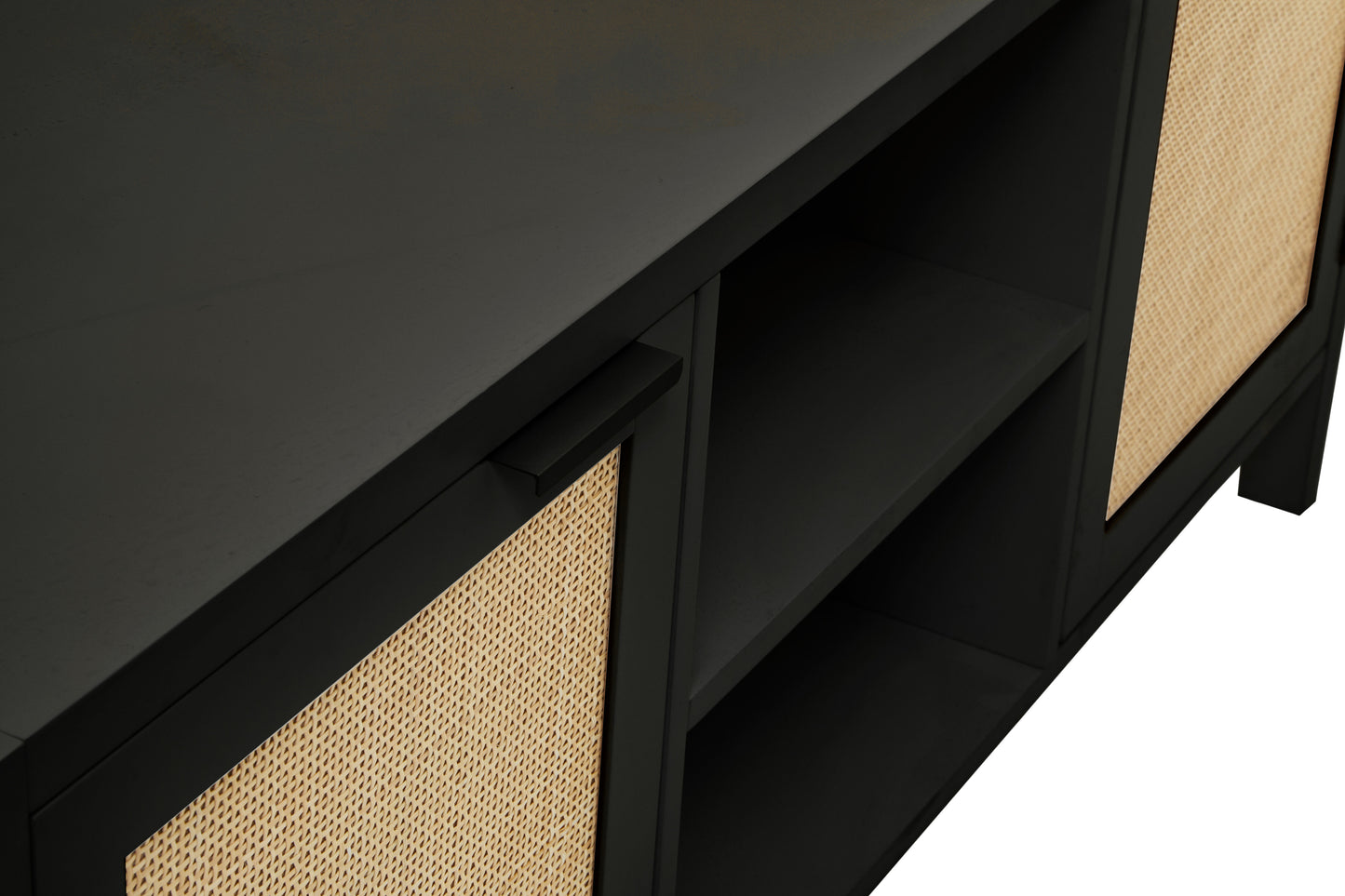 Sherman Black Wood Media Unit