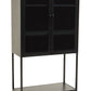 Acier Two Door Black Metal Cabinet