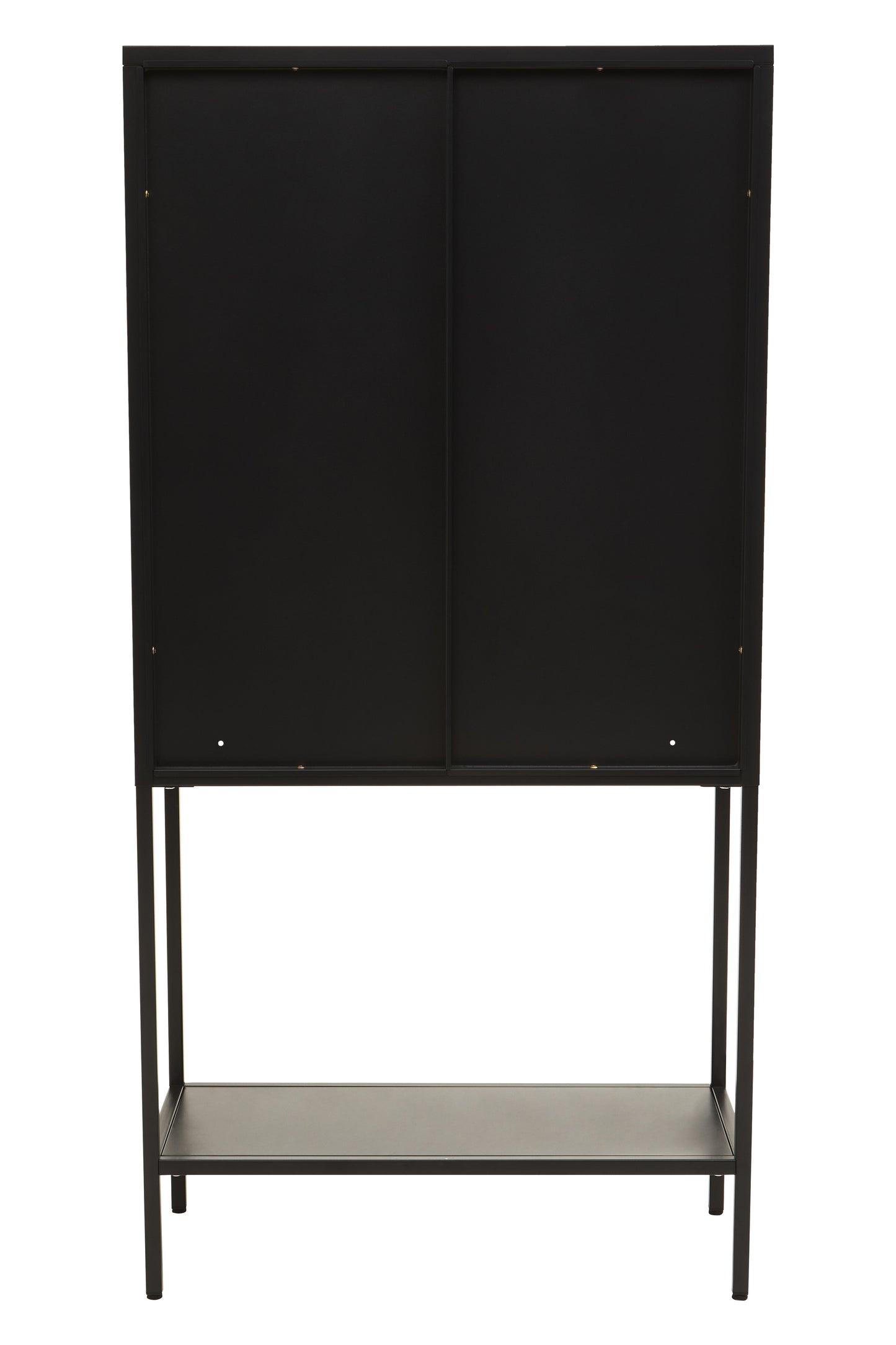 Acier Two Door Black Metal Cabinet