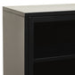 Acier Two Door Black Metal Cabinet