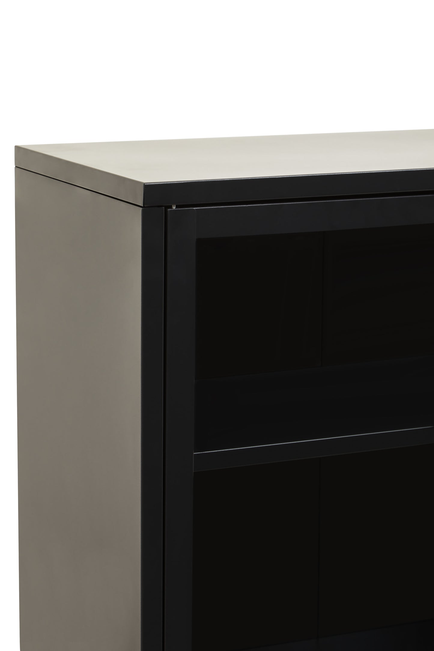 Acier Two Door Black Metal Cabinet