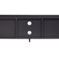 Acier Two Door Black Metal Media Unit