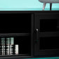 Acier Two Door Black Metal Media Unit