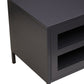 Acier Two Door Black Metal Media Unit