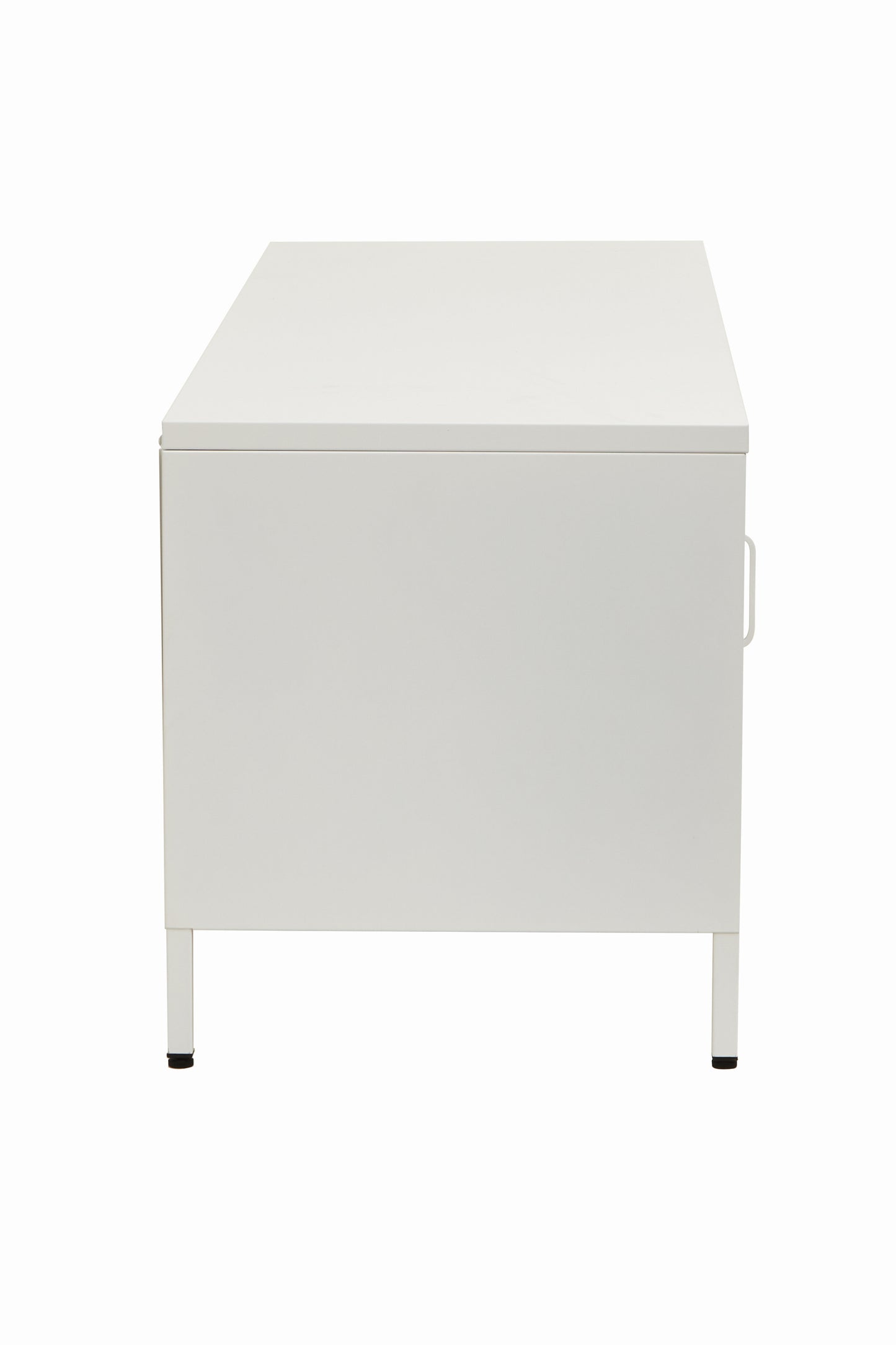 Acier Two Door White Metal Media Unit