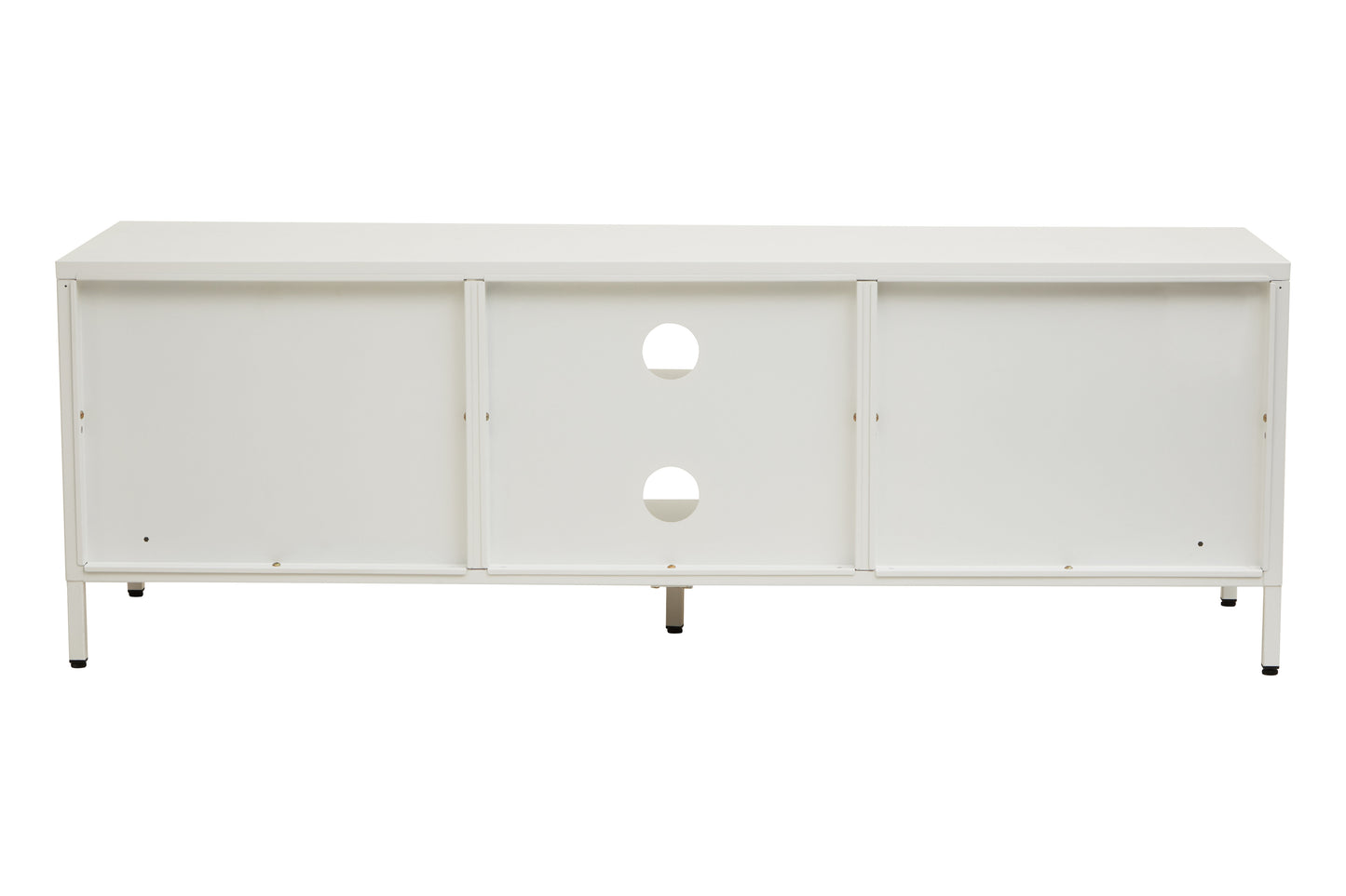 Acier Two Door White Metal Media Unit