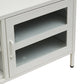 Acier Two Door White Metal Media Unit