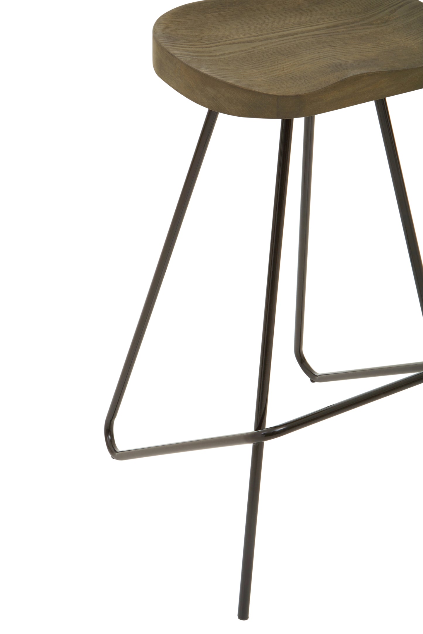 District Elm Wood Bar Stool