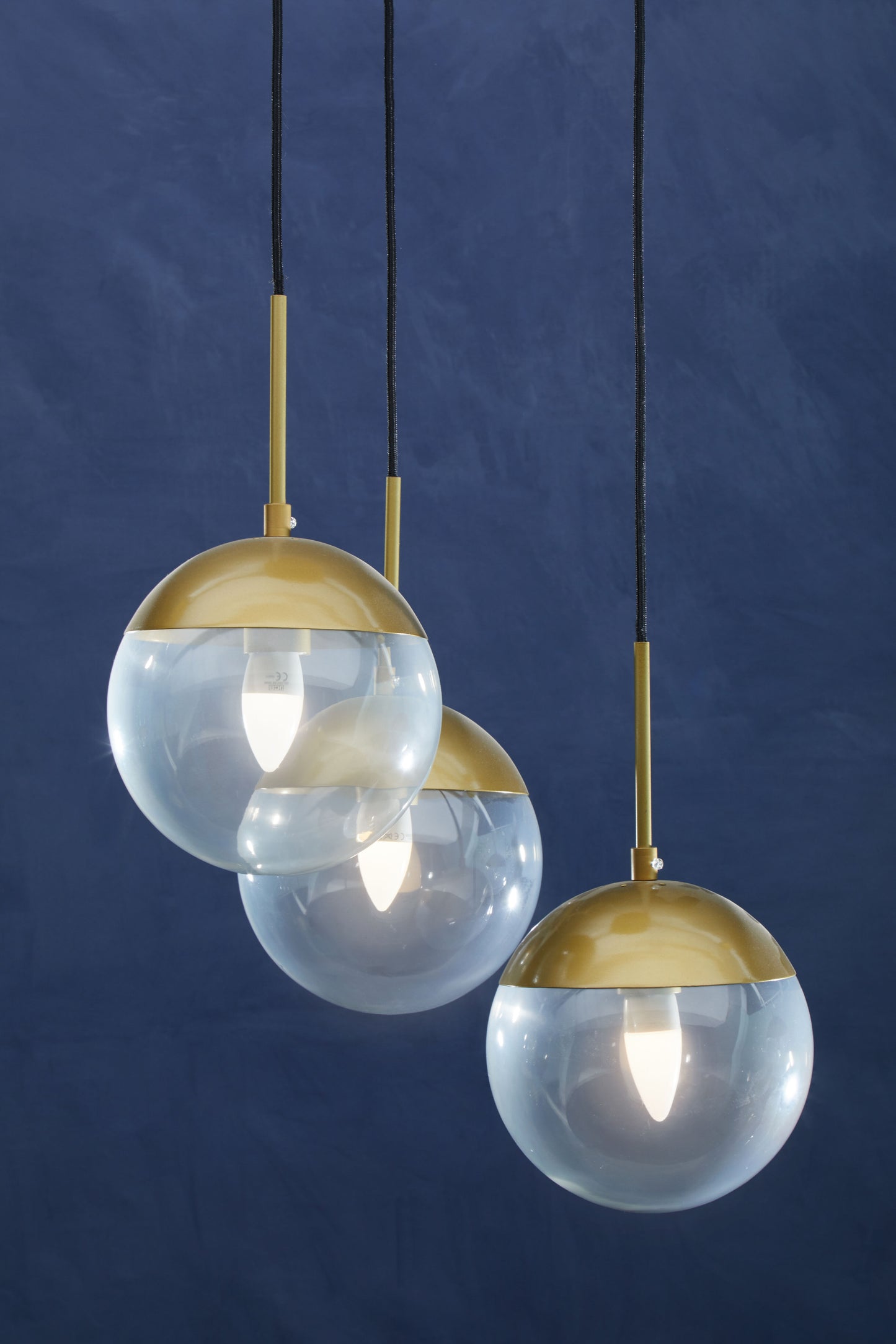 Revive Gold Finish 3 Bulb Pendant Light