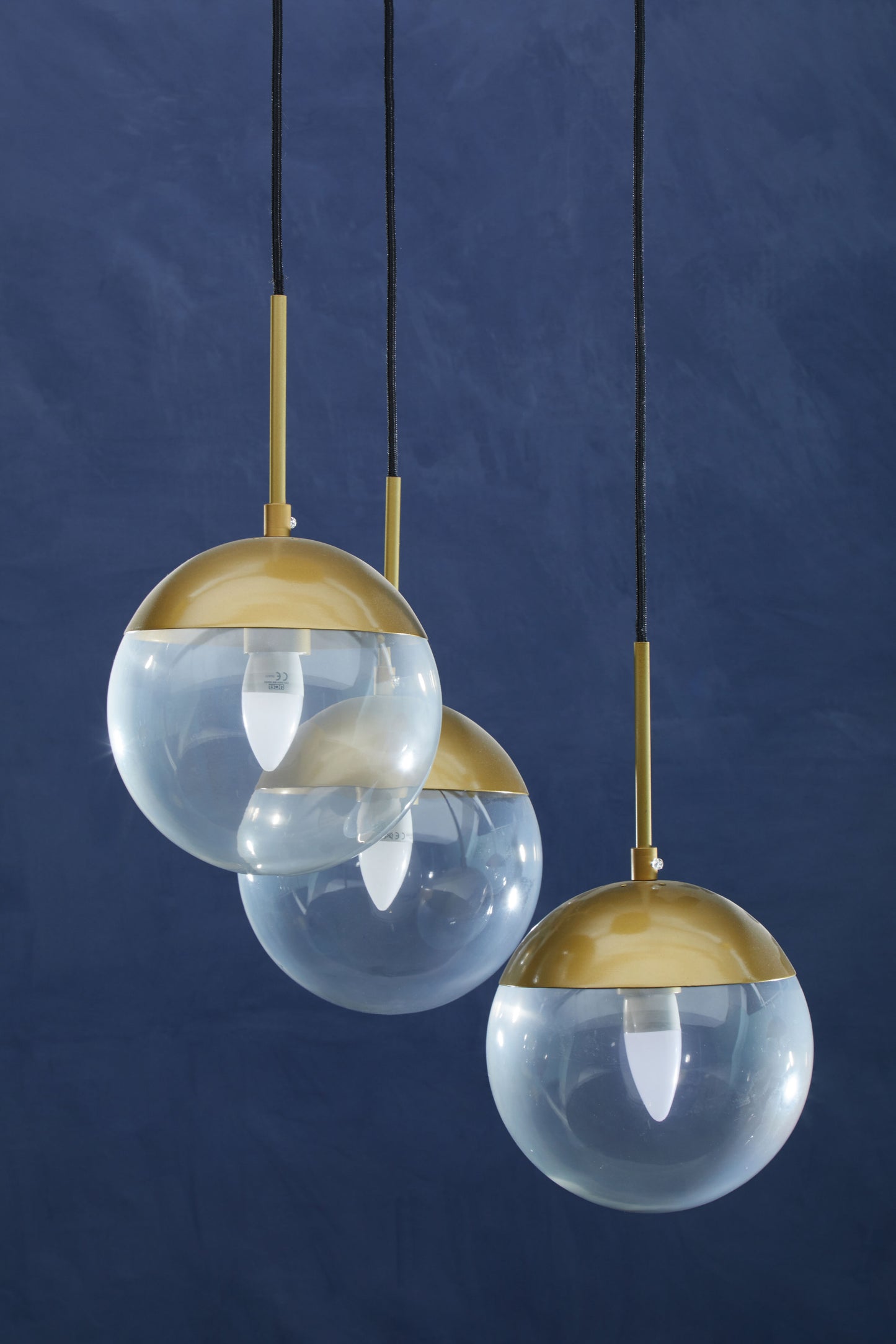 Revive Gold Finish 3 Bulb Pendant Light