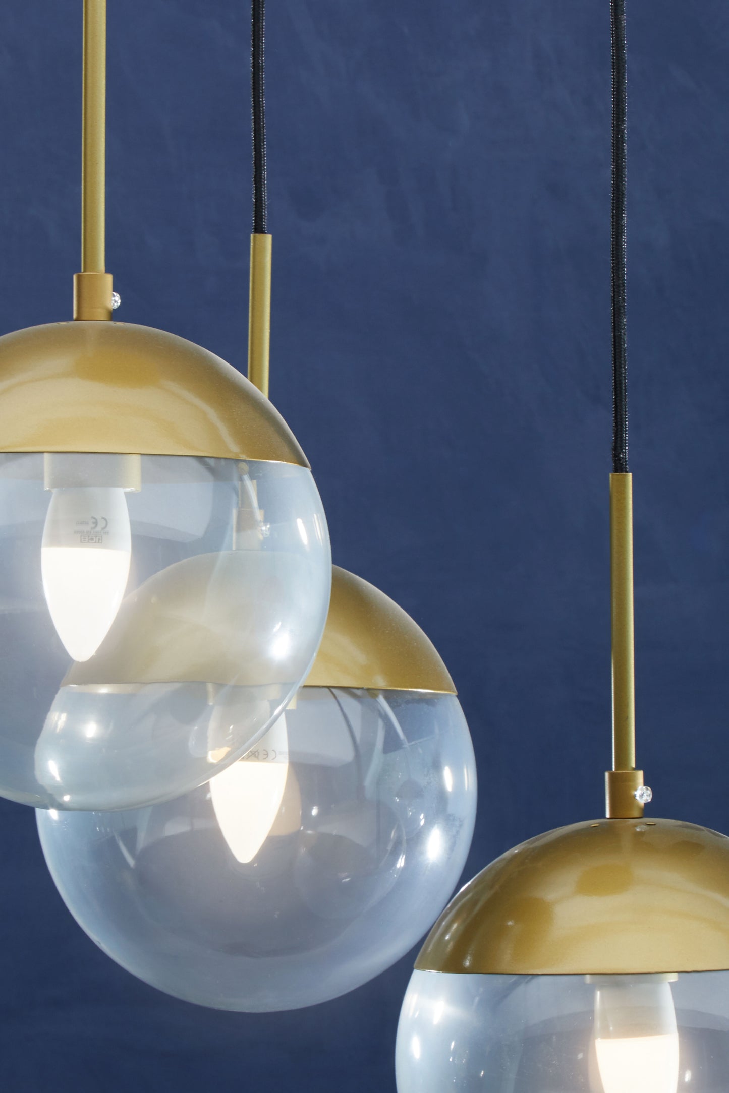 Revive Gold Finish 3 Bulb Pendant Light