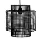 Jaya Black Rattan Overlapping Pendant Lamp