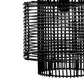 Jaya Black Rattan Overlapping Pendant Lamp