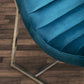 Vogue Teal Velvet Curved Cocktail Chair