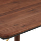 Kenso Walnut Wood And Brass Finish Dining Table