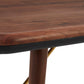 Kenso Walnut Wood And Brass Finish Dining Table