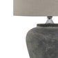 Hill Interiors Amalfi Grey Table Lamp With Linen Shade