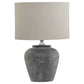 Hill Interiors Amalfi Grey Table Lamp With Linen Shade