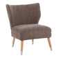 Regents Park Grey Chenille Wingback Chair